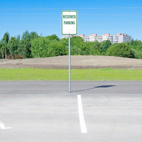 SmartSign (Pack of 4) 18 x 12 inch Reserved Parking Sign, 120 mil Thick Aluminum Composite (ACM), Engineer Grade Reflective Material, Green and White, Made in USA in Kuwait