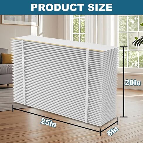 201 فلتر بديل متوافق مع Aprilaire 2200، 2250 Space Gard 2200 Whole House Air Purifiers وX0445، 20x25x6 MERV 10 فلتر هواء 2 حزمة + 2 حزمة فواصل مطوية (الحجم الفعلي: 20 × 24.2 × 5.8 بوصة) in Kuwait