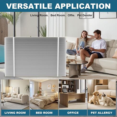 201 فلتر بديل متوافق مع Aprilaire 2200، 2250 Space Gard 2200 Whole House Air Purifiers وX0445، 20x25x6 MERV 10 فلتر هواء 2 حزمة + 2 حزمة فواصل مطوية (الحجم الفعلي: 20 × 24.2 × 5.8 بوصة) in Kuwait