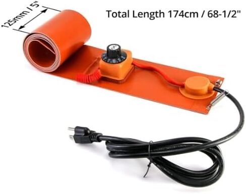 Adjustable Silicone Barrel Heater Pad for 55 Gallon Drums - Efficient Thermostat-Controlled Pail Heater for Honey, Oil & Versatile Applications in Kuwait
