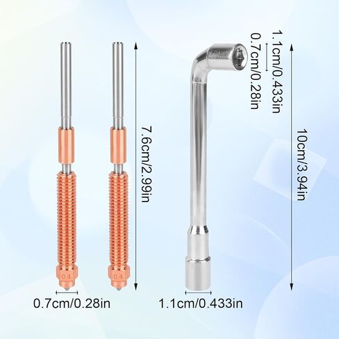 قطعتان من مجموعة الفوهات 0.4 مم لـ Creality K2 Plus Combo/Hi Combo، فوهة متكاملة K2 Plus معدنية بالكامل مع مفتاح ربط سريع 6 مم من الفولاذ المقاوم للصدأ ملحقات الطابعة ثلاثية الأبعاد in Kuwait