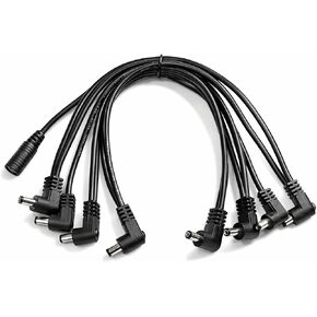 9V Daisy Chain Cable For Guitar Effects Pedals, 8 Outputs, 5.5mm x 2.1mm Negative Center Polarity, 12 Inch Between Connectors in Kuwait