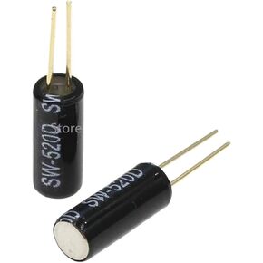 10PCS SW520D Vibration Sensor Metal Ball Tilt Shaking Switch 5.2 * 11.5 SW-520D Tilt Shaking Position Switches Gold in Kuwait
