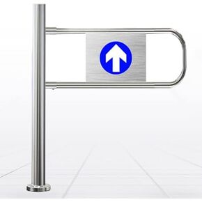Automatic Rebound Swing Gate, One-Way Entrance Safety Door for High Traffic Areas, Durable Construction for Supermarkets and Libraries in Kuwait
