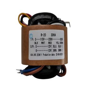 115V/230V 30W Audio R-Core Transformer 12V+12V 1Pcs in Kuwait