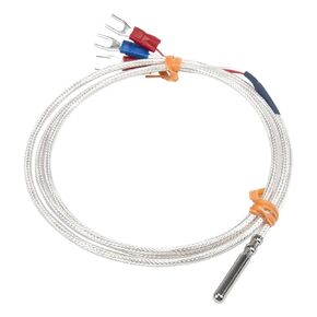 PT100 1m Cable Roller Groove Probe Head RTD Temperature Sensor 1Pcs | 4x30mm in Kuwait