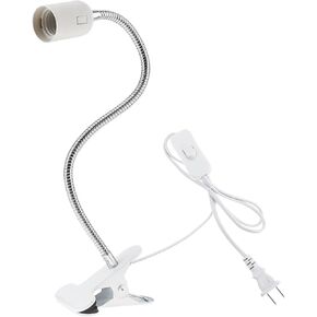 RTNLIT E26/E27 Clip Desk Lamp Holder, Clamp Lamp Fixture with On/Off Switch, Flexible Gooseneck Light Bulb Socket for Reptiles, Aquarium, Desk, Grow Light, 4.1Ft Cable in Saudi Arabia