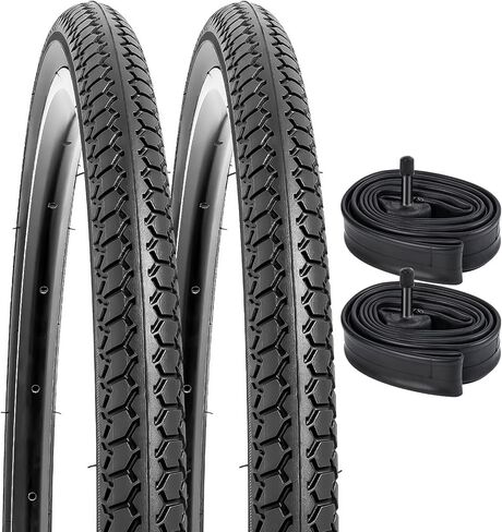 YUNSCM 2-PCS 24X1 3/8 (37-540) إطارات الدراجة وأنابيب الدراجة 24 بوصة AV32MM صمام Schrader متوافق مع إطارات الكراسي المتحركة 24 × 1 3/8 24x1 3-8 إطارات وأنابيب دراجة الطريق (Y-1394) in Kuwait