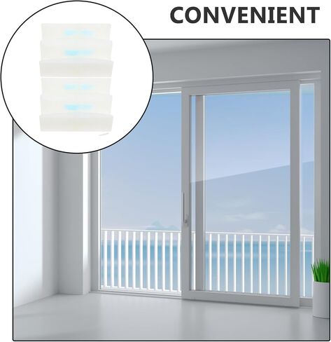 Toyvian 2pcs Sliding Glass Door Bottom Guide with Shock Absorption Abs Material for Frameless Shower Doors and Sliding Glass Integrated Design for Residential and Commercial Use in Kuwait