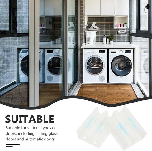 Toyvian 2pcs Sliding Glass Door Bottom Guide with Shock Absorption Abs Material for Frameless Shower Doors and Sliding Glass Integrated Design for Residential and Commercial Use in Kuwait
