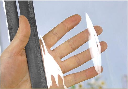 Magnetic Door Cover - PVC Waterproof Outdoor Shield, Anti-Wind for Balcony & Doorways, Easy Install with Hook & Loop, Available in 35 Sizes in Kuwait