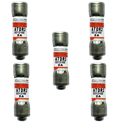 5-Pack New ATDR2 ATDR-2 ATDR-2A 600Vac Time Delay Class CC Fuse，ATDR-2A Cartridge Time-Delay Fuse in Kuwait