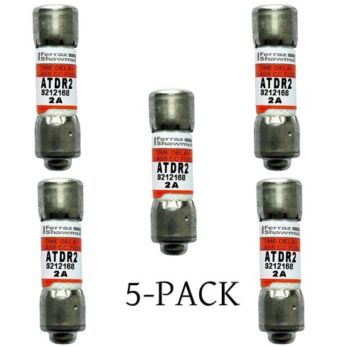 5-Pack New ATDR2 ATDR-2 ATDR-2A 600Vac Time Delay Class CC Fuse，ATDR-2A Cartridge Time-Delay Fuse in Kuwait