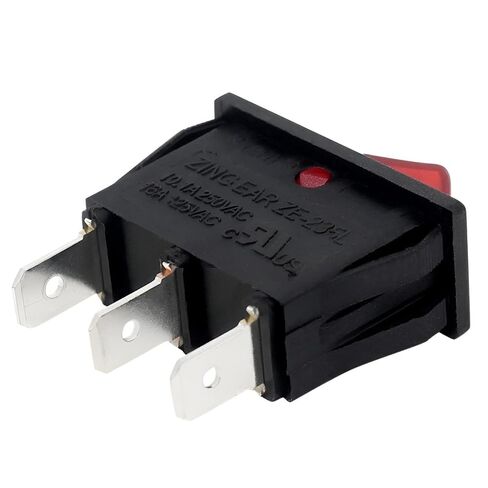 مفتاح تشغيل/إيقاف تشغيل ZE-235L - 16A 125V SPST، مفتاح ثلاثي الشق لأغطية المطبخ والمصابيح والأجهزة والمواقد الكهربائية ومطاحن المقاعد وشرائط الطاقة والفشار وآلات الفراغ - أسود in Kuwait