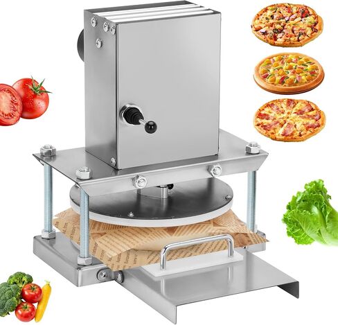 8.6" Electric Pizza Dough Press Machine– Stainless Steel Electric Dough Sheeter for Bakery, Home & Commercial Use, Electric Pizza Press for 1-2 People Includes 400 Parchment Paper in Kuwait