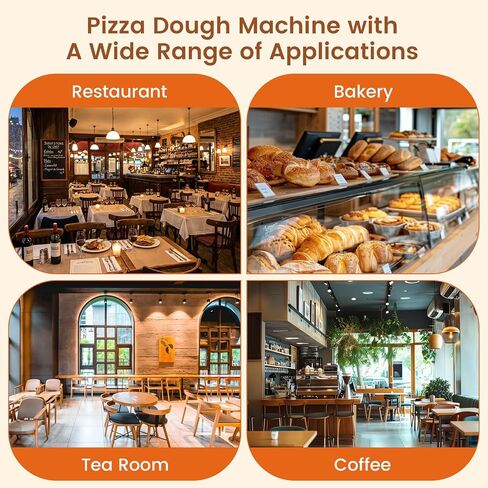8.6" Electric Pizza Dough Press Machine– Stainless Steel Electric Dough Sheeter for Bakery, Home & Commercial Use, Electric Pizza Press for 1-2 People Includes 400 Parchment Paper in Kuwait