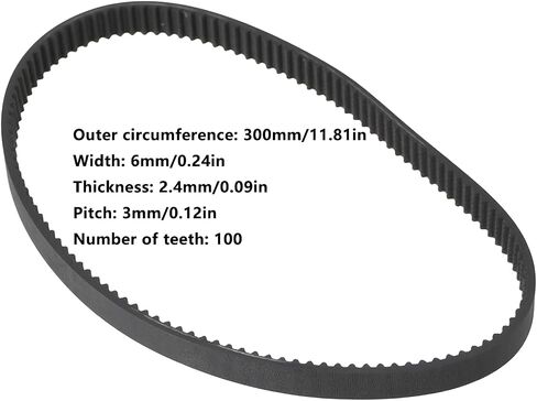 OTOTEC 2 قطعة حزام توقيت أداة الطاقة 225079-2 2250792 متوافق مع ماكيتا 300x6x2.4 مللي متر in Kuwait
