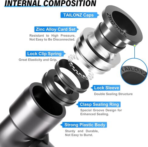 TAILONZ PNEUMATIC Male Elbow 3/8 Inch Tube OD x 1/4 Inch NPT Thread 90 Push to Connect Fittings PL-3/8-N2 (Pack of 10) in Kuwait