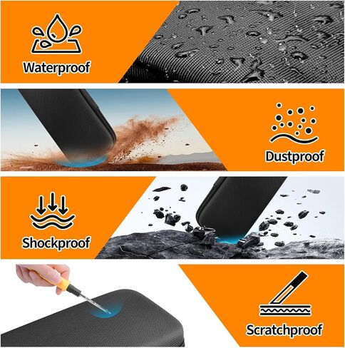 حقيبة تخزين ذات غلاف صلب من مادة EVA حقيبة حمل لجهاز Fluke F301/F302+/F303/F305/362 حقيبة اختبار متعددة (أسود) in Kuwait