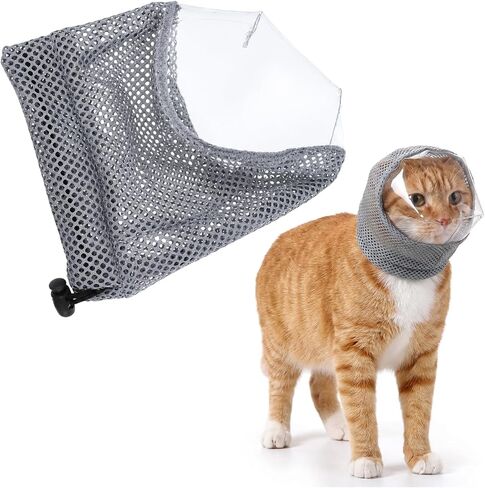Cat Muzzle, Cat Muzzle for Grooming, Nail Trimming, Muzzles for Cats During Veterinary Visits and Bathing Routines, Suitable for Cats (S) in Kuwait