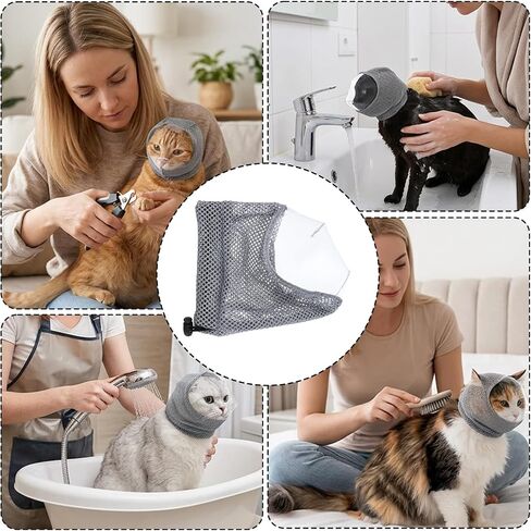 Cat Muzzle, Cat Muzzle for Grooming, Nail Trimming, Muzzles for Cats During Veterinary Visits and Bathing Routines, Suitable for Cats (S) in Kuwait