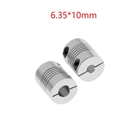 4pcs Flexible Couplings, Size 6.35 * 10mm, Outer Diameter 19mm, Length 25mm, Mainly Used for Connecting Motors, Stepper, Etc in Kuwait