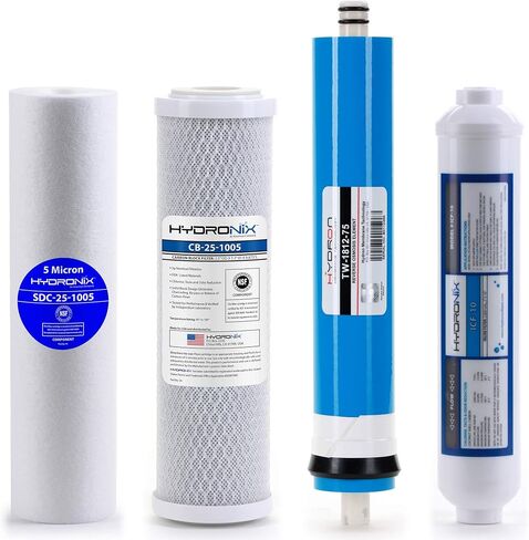 Reverse Osmosis Replacement Filter Set RO Cartridges 4 Stage w/ 75 GPD Membrane in Kuwait