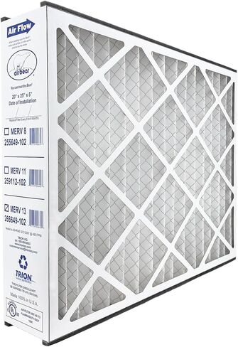فلتر هواء Air Bear 20x25x5 MERV 13 (عبوتان) استبدال فلتر هواء HVAC مطوي (الحجم الفعلي: 19.75 × 24.25 × 4.9 بوصة) متوافق مع الجزء رقم: 266649-102 in Kuwait