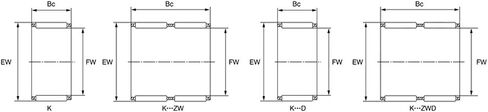 محامل إبرة K24025042 تحمل جمعيات شعاعية وقفص K240x250x42 in Kuwait