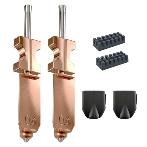 مجموعة Hotend مطورة 0.6/0.8 مم لـ Flashforge AD5X فوهة الطارد سريعة التحرير وأنبوب الحلق مع غطاء سيليكون 2PK وفرشاة فوهة 2PK طابعة ثلاثية الأبعاد in Kuwait