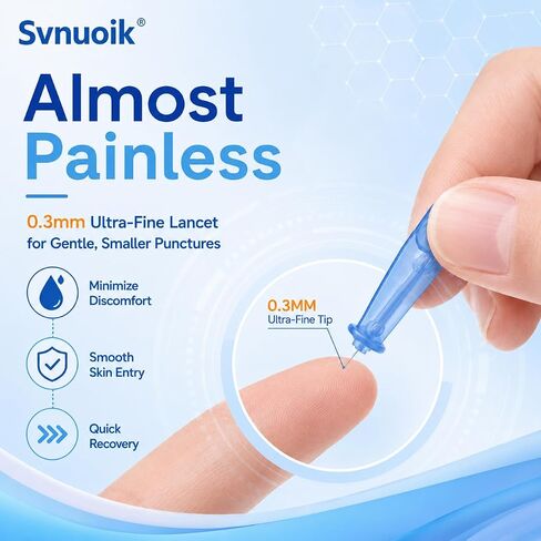 Glucose Test Strips, 100 Counts Test Strips for Diabetes + 100 Counts Blood Lancets, Suitable for G430/G520 G425-3 in Kuwait