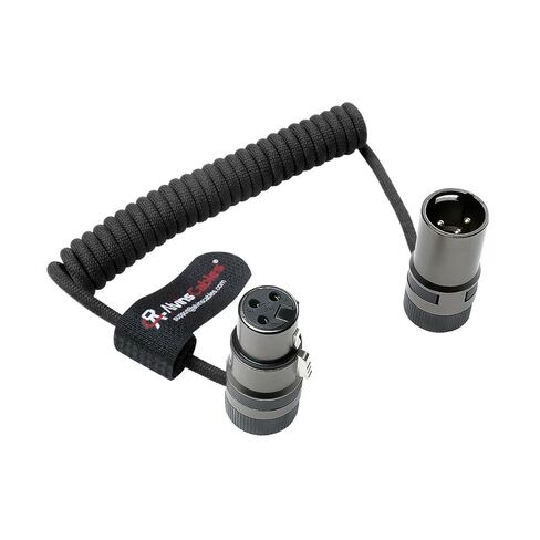 Alvin's Cables Rotatable Low-Profile XLR 3 Pin Male to Female Ultra-Flexible Coiled Cable, Aramid-Reinforced for Sony|Canon|Blackmagic Pro Cameras & Studio Audio(Black) in Kuwait