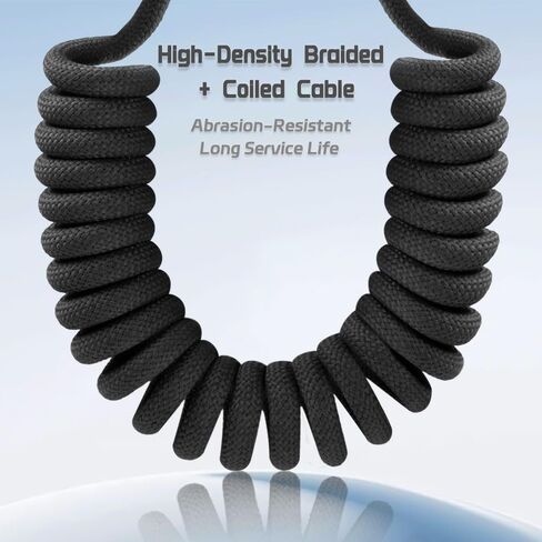 Alvin's Cables Rotatable Low-Profile XLR 3 Pin Male to Female Ultra-Flexible Coiled Cable, Aramid-Reinforced for Sony|Canon|Blackmagic Pro Cameras & Studio Audio(Black) in Kuwait