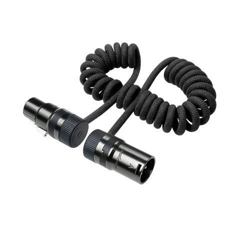 Alvin's Cables Rotatable Low-Profile XLR 3 Pin Male to Female Ultra-Flexible Coiled Cable, Aramid-Reinforced for Sony|Canon|Blackmagic Pro Cameras & Studio Audio(Black) in Kuwait