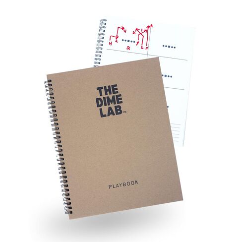 The Dime Lab Football Playbook - Coaching Notebook, 50 Double-Sided Pages in Kuwait