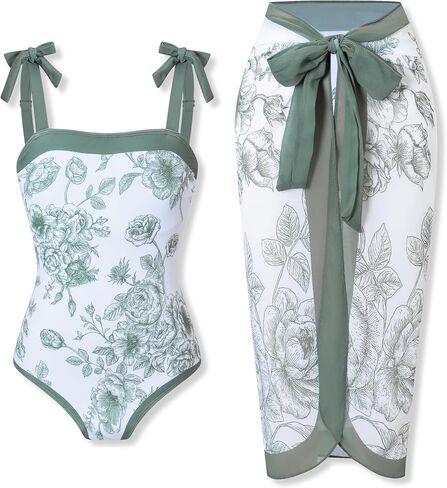 Teens Girls One Piece Swimsuit Bathing Suit for Girls with Mesh Cover Ups Summer Beach Swimwear 11-15Y in Saudi Arabia