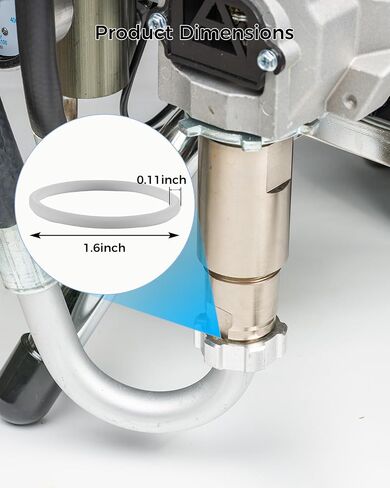 104361 حلقة دائرية مناسبة لمفاعل Graco Ultra Max II 2 Flo-Pro مضخات الضغط العالي، مناسبة لحامل بخاخ طلاء بدون هواء Pro210ES 16D163 عربة 17C305، قطعة واحدة in Kuwait