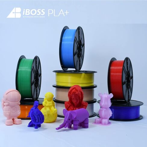 iBOSS Silk Dual Color Purple Black PLA Plus Filament، 1 كجم خيوط طابعة ثلاثية الأبعاد عالية السرعة 1.75 مم +/ -0.02 مم، مناسبة لمعظم طابعات FDM، PLA+ خيوط ثلاثية الأبعاد (حرير أرجواني أسود) in Kuwait