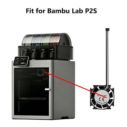 لمروحة تبريد P2S Extruder Hotend 2510 DC 5V 25x25x10mm مروحة طابعة ثلاثية الأبعاد | لـ Bambu Lab P2S، محمل كروي مزدوج، مروحة تبريد مع خط كابل، مروحة نهاية ساخنة صامتة، 16000 ± 10% دورة في الدقيقة in Kuwait