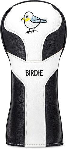 Vesperlux Birdie Golf Headcover Driver Wood Hybrid | مقاوم للماء، مضاد للانزلاق، 3 عبوات، مناسب عالمي، غطاء عصا المحاذاة، متين، قرص أرقام قابل للتعديل، هدية جولف مضحكة للجنسين in Kuwait