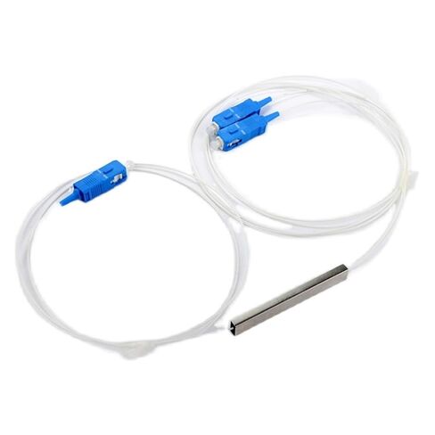 10pcs/lot Splitter 1X2 PLC SC/UPC Fiber Optic Single Mode 0.9mm G657A1 LSZH 1m PVC FTTH in Kuwait