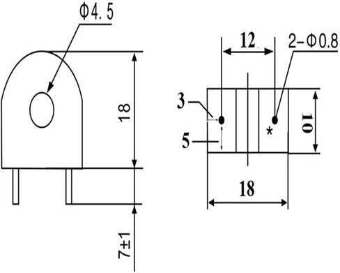 محول تيار من النوع Pin HY-CT-226A محول تيار صغير mini cts(5A 5mA) in Kuwait