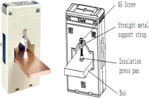 500 5 محول تيار متر الطاقة 5A جهد التشغيل المقدر AC 0.66kV ضياء 30 مم in Kuwait