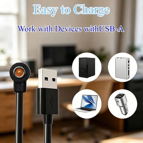 2 Pcs Magnetic Smart Ring Charger Cable, 4mm 1-Pin Replacement Charging Cord for R02 R09 R18 Smart Rings and Other Compatible Devices (NOT for Oura Ring and Samsung Ring) in Kuwait