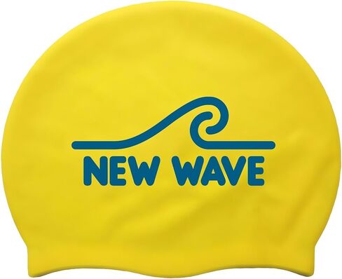 New Wave Swim Cap - Silicone (Yellow) in Kuwait