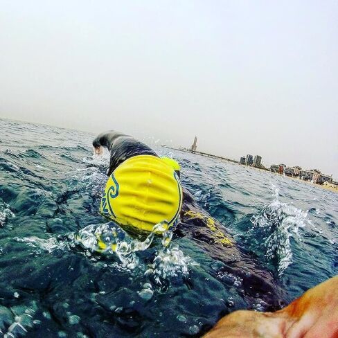 New Wave Swim Cap - Silicone (Yellow) in Kuwait