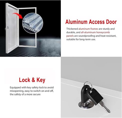 Fire Rated Recessed Metal Access Panel, Attic Door & Wall Hatch, Drywall Inspection Panel for Ceilings, Electrical & Plumbing Access Solutions in Kuwait