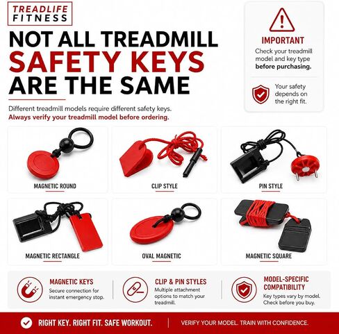 Treadmill Safety Key - Part No: SFP-T02-SK - Replacement for Various Sunny Health & Fitness Treadmills (Exact Models Listed) in Kuwait