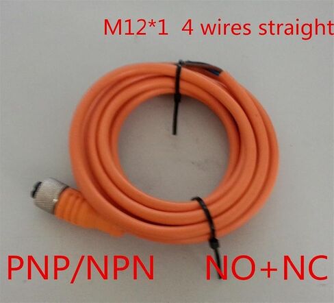 5 متر M12 * 1 4-سلك 4-pin NPN/PNP NO + NC دفع في الاستشعار موصل أنثى 5 متر كابل in Kuwait
