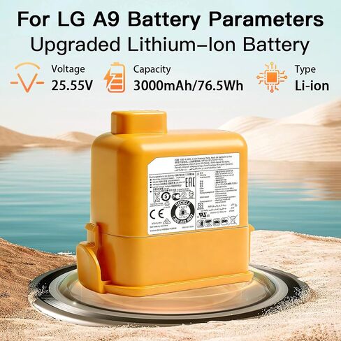 بطارية بديلة 76.5 وات في الساعة لسلسلة LG Cord Zero A9، متوافقة مع A9 A9S A9K Pro A9K-CORE A9N A9M A9MULTI A9T-Ultra A9MAX A9 Plus P9 A958S A929KVM A905M A905RM A907GMS A908MVR in Kuwait